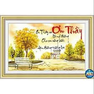 Tranh đá ơn thầy df232 - kích thước: 75 * 50cm.
