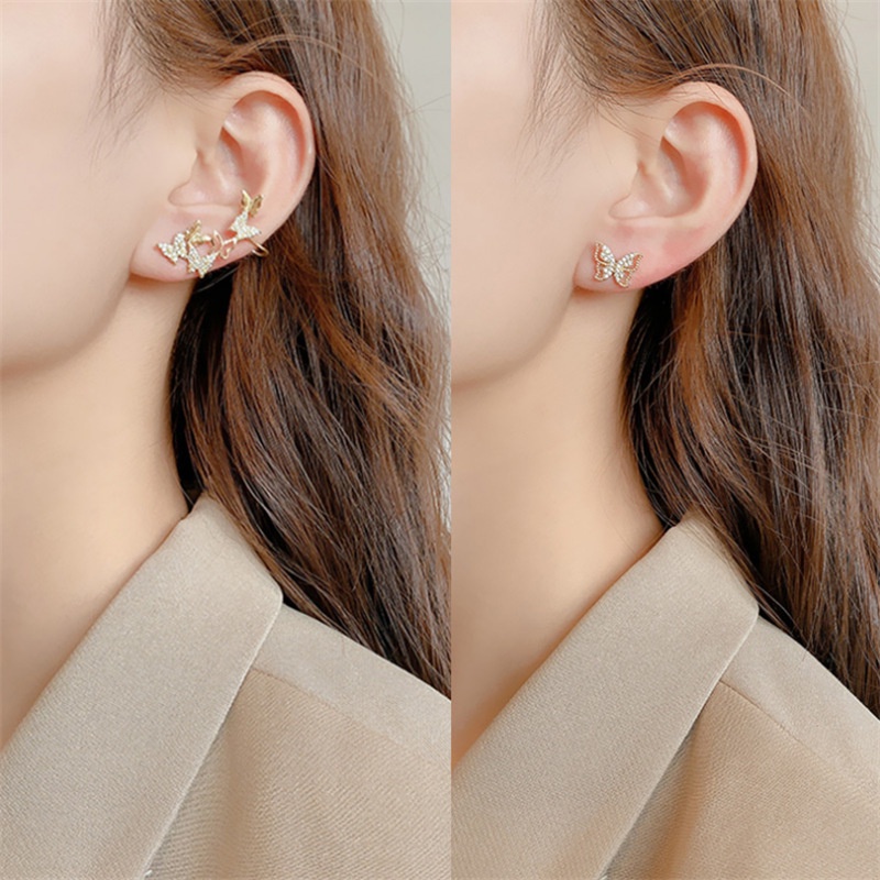 Khuyên tai mạ bạc 925 kiểu dáng xinh xắn có thể điều chỉnh kích cỡ