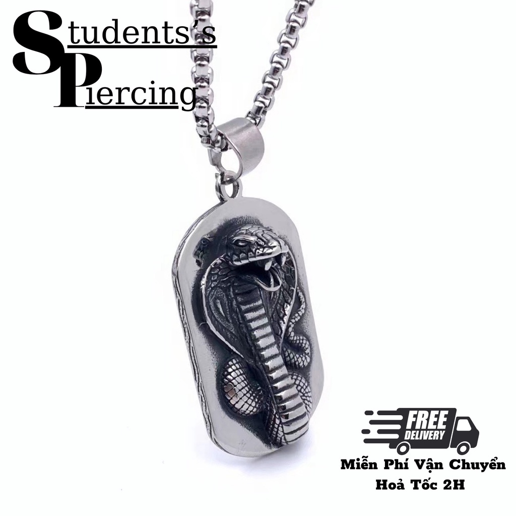 [NOW SHIP] BỘ DÂY CHUYỀN HÌNH RẮN HỔ MANG CAO CẤP - THÉP KHÔNG GỈ