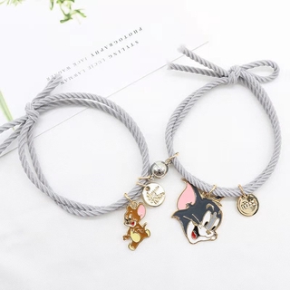 Set 2 Vòng Tay Mặt Hình Mèo Dễ Thương Cho Cặp Đôi