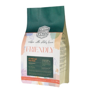 Cà phê hạt nguyên chất Lê’s Path Coffee Friendly túi 250gr 2 loại cà phê pha máy, cà phê pha phin