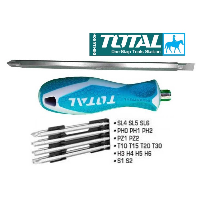 Bộ tua vít 18 đầu đa năng Thép CR-V Total THT250236