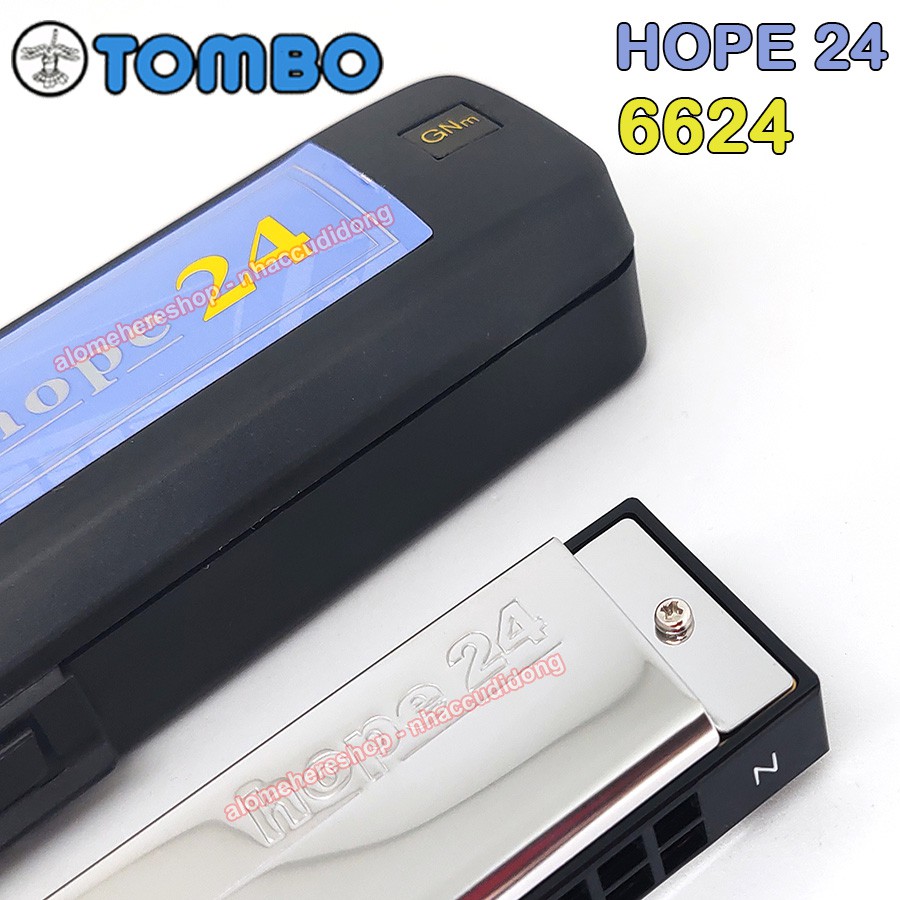 Kèn harmonica tremolo Tombo Hope 24 6624 Key GNm Tone Sol Thứ Tự Nhiên Có Clip Test Âm
