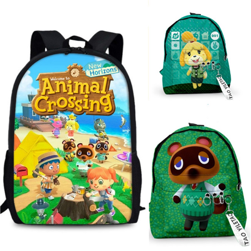 Ba Lô Vải Oxford In Họa Tiết Động Vật 3D Dành Cho Học Sinh Animal Crossing Cái Túi