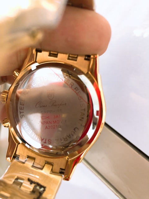 Đồng Hồ OP Nam 6Kim Cao Cấp OP2021 - Màu Vàng