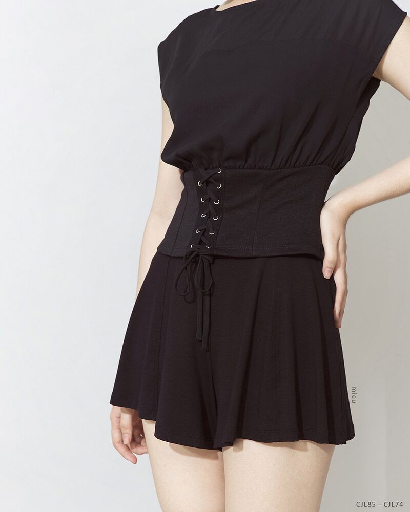 Áo corset MIEU - CJL85 (Đen/ Đỏ)