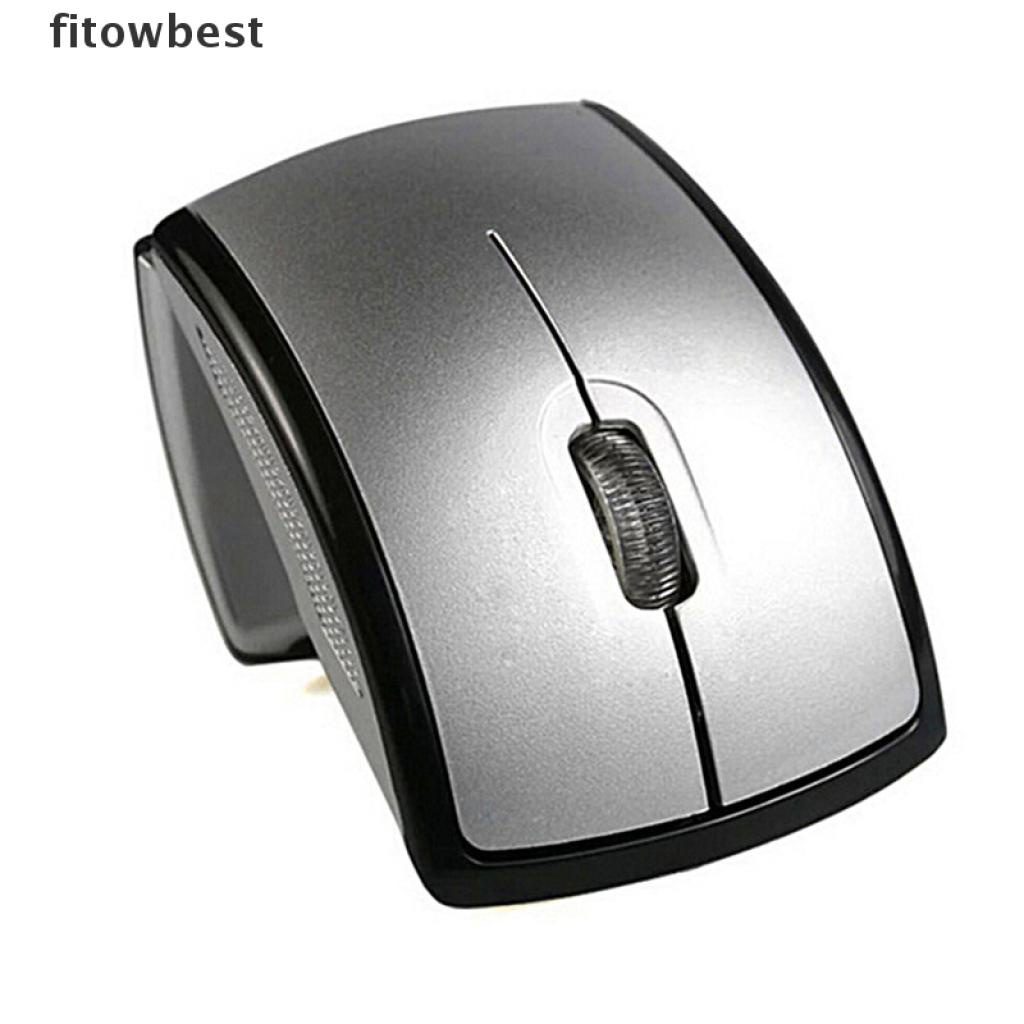 Fbvn Optical 2.4G Foldable Wireless Mouse Cordless Mice USB Folding Mouse Receiver Jelly