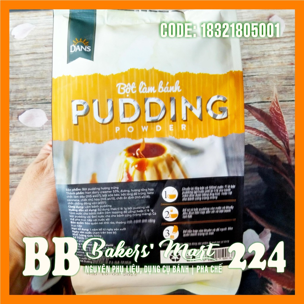 Bột làm bánh PUDDING vị TRỨNG hiệu DANS - 500gr