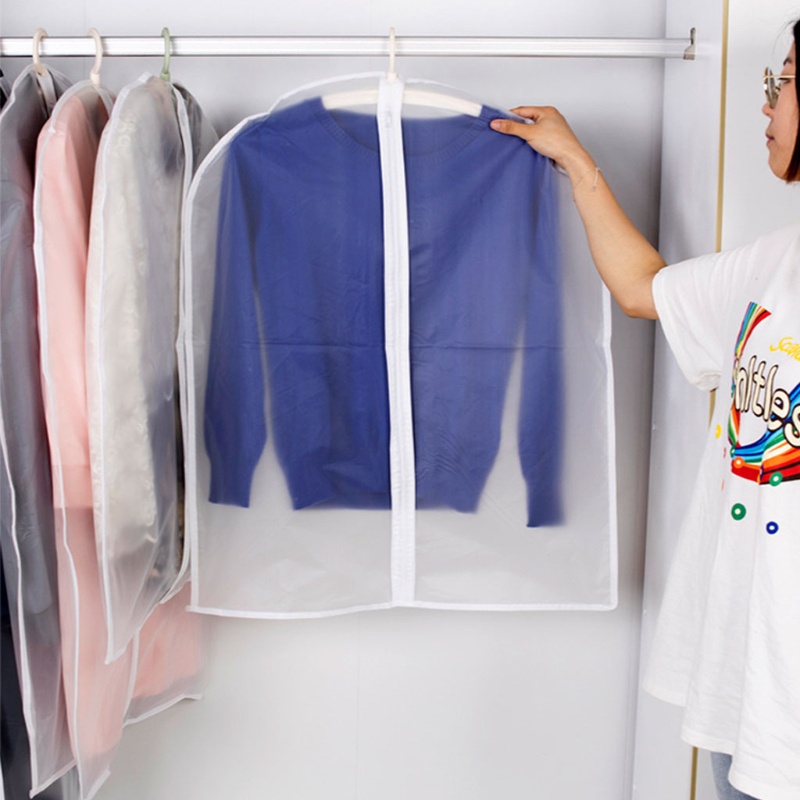 Bộ 6 Vỏ Bọc Quần Áo Khóa Kéo Trong Mờ Chống Bụi Chống Nước Thoáng Khí