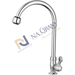 Vòi rửa chén lạnh đồng thau mạ bóng Crome và Niken cao cấp N-5013, vòi rửa bát lạnh,vòi chén lạnh,vòi bát lạnh