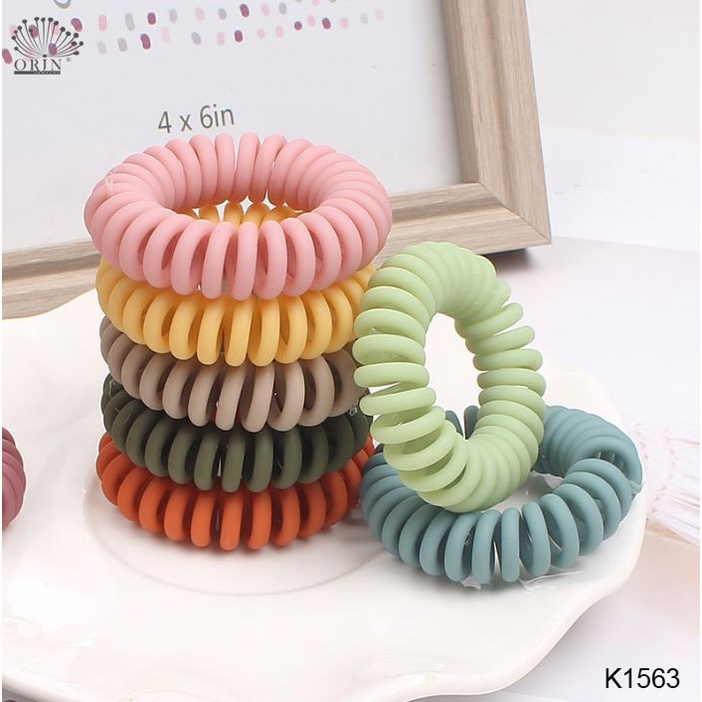 Dây cột tóc, buộc tóc lò xo nhiều màu thời trang thanh lịch Orin K1563