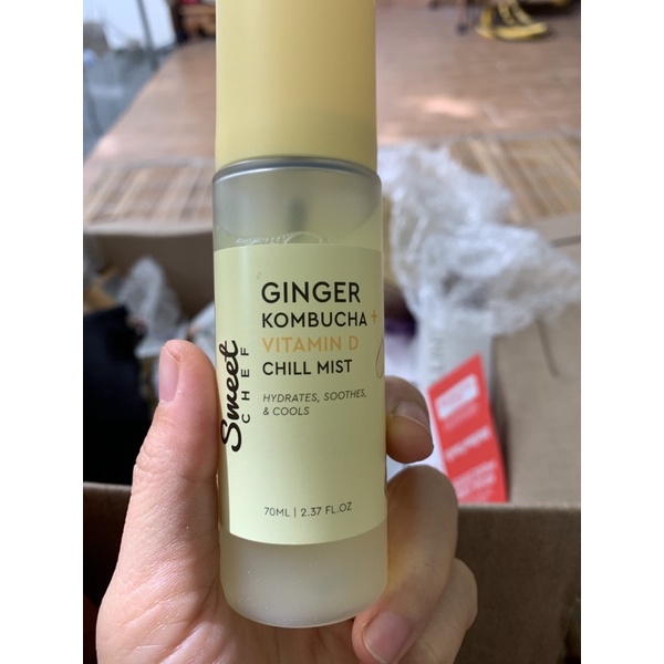 Sweet Chef Ginger Kombucha + Vitamin D Chill Mist - Xịt khoáng dưỡng ẩm 70ml