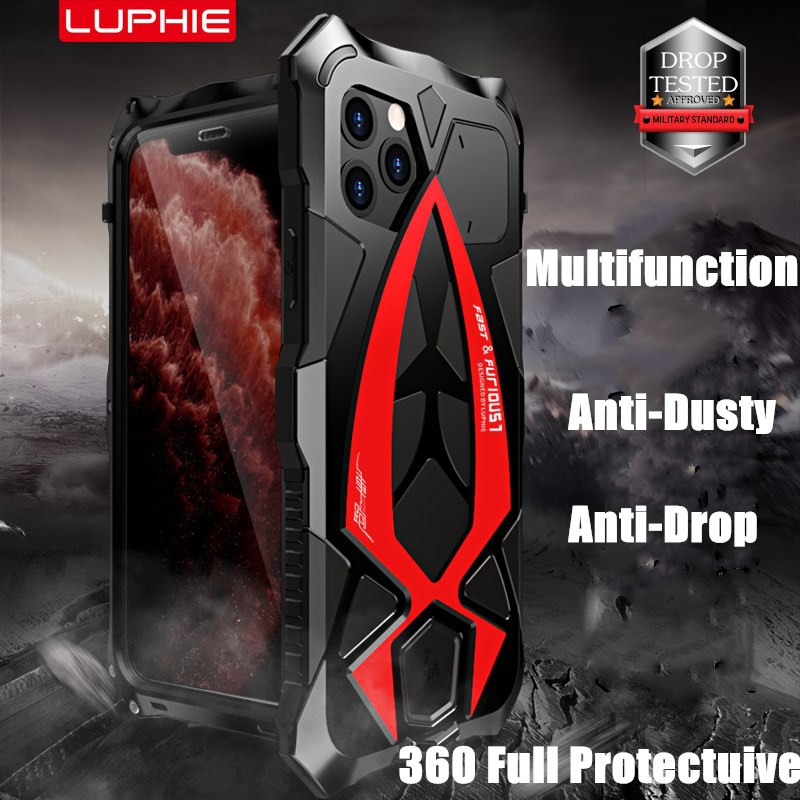 LUPHIE Ốp Điện Thoại Kim Loại Nhôm Chống Bụi Hình Xe Hơi Thể Thao Cho iPhone X Xs XR Max 7 8 Plus Se 2020 2022