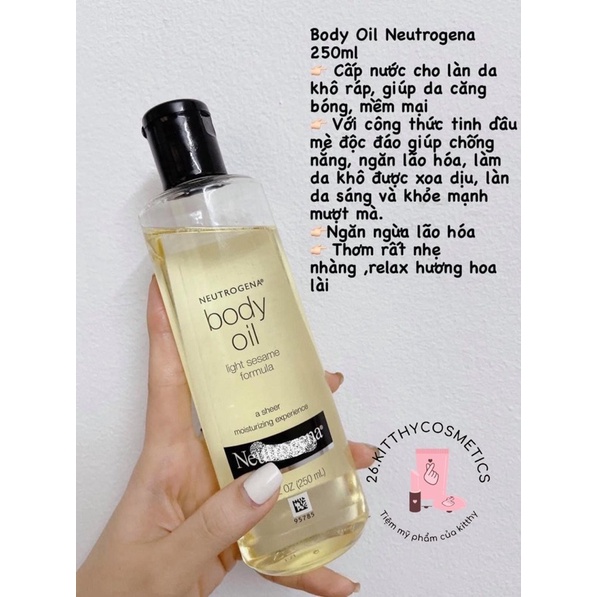 Dầu dưỡng [ thấm nhanh ] body Neutrogena Oil