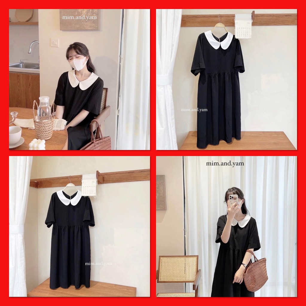 Váy Babydoll 2 tầng cổ Bèo FreeShip