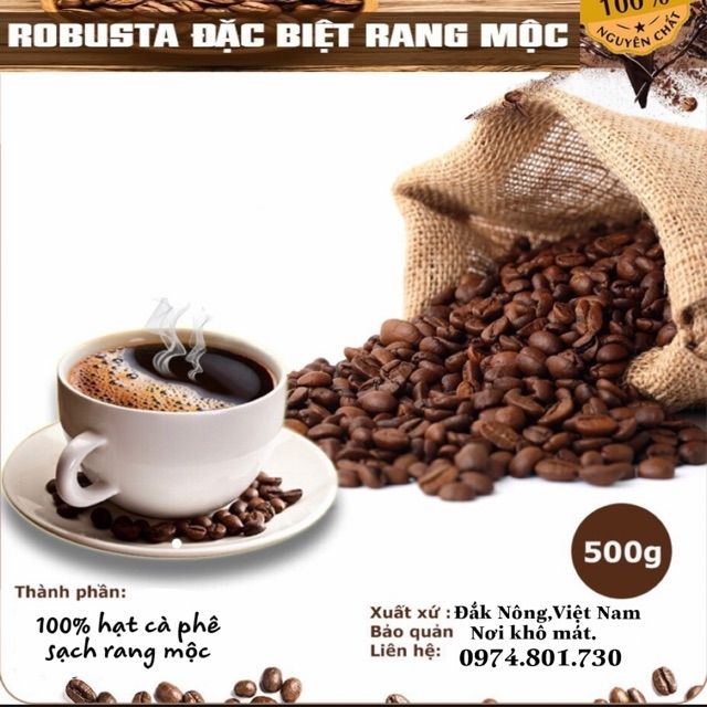 💟💟💟1KG  Cà phê Robusta Nguyên Chất Rang Mộc