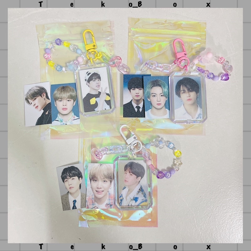 Móc khoá BTS ảnh ID (Sẵn Suga) [tặng 2 card thay thế]