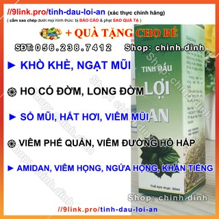 [ + QUÀ TẶNG ] Tinh Dầu Lợi An Chính Hãng, Bôi Mũi, Tri Ho Đờm, Viêm Mui, Khò Khè, Ngạt Mũi