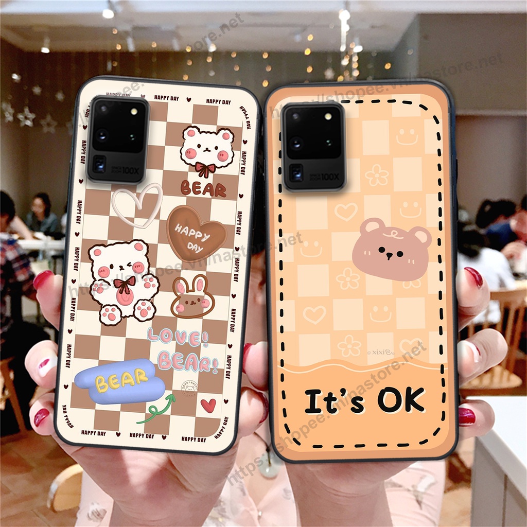 Ốp lưng Samsung Note 20 / Note 20 Plus / Note 20 Ultra / Note 20+ trái tim mặt cười, gấu cute thể thao cá tính
