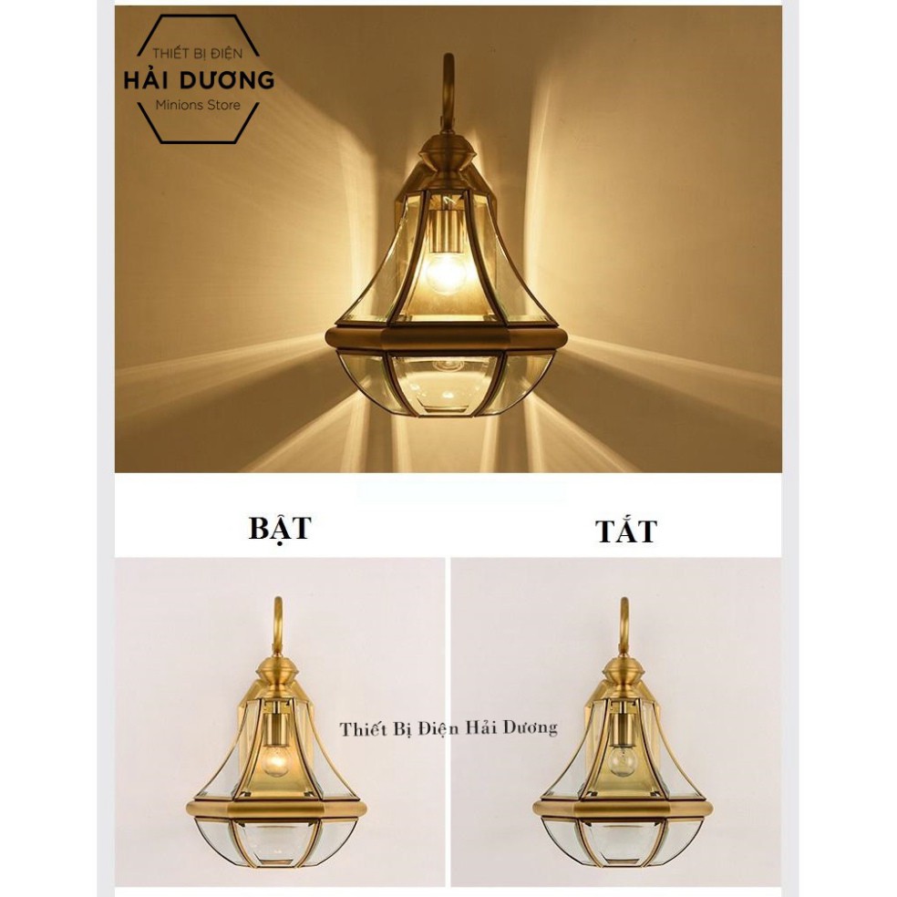 Đèn Gắn Tường Cao Cấp Đồng Nguyên Chất Trang Trí Cổ Điển - 6004- Đã bao gồm bóng công nghệ đánh bóng tráng men hiện đại