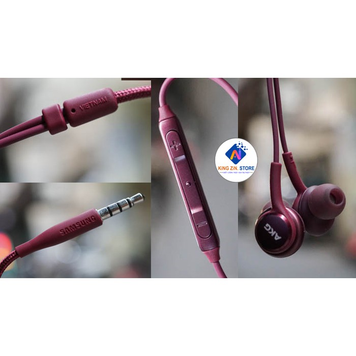 Tai nghe AKG S9 Plus màu đỏ vang, RED LIMITED Chính Hãng - Tặng kèm dây quấn bảo vệ