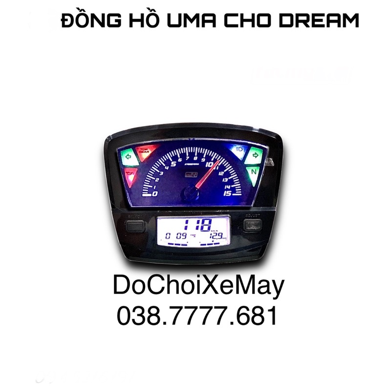 Đồng hồ Koso Dream Uma Racing 7 màu gắn như ZIN ko chế . DoChoiXeMay