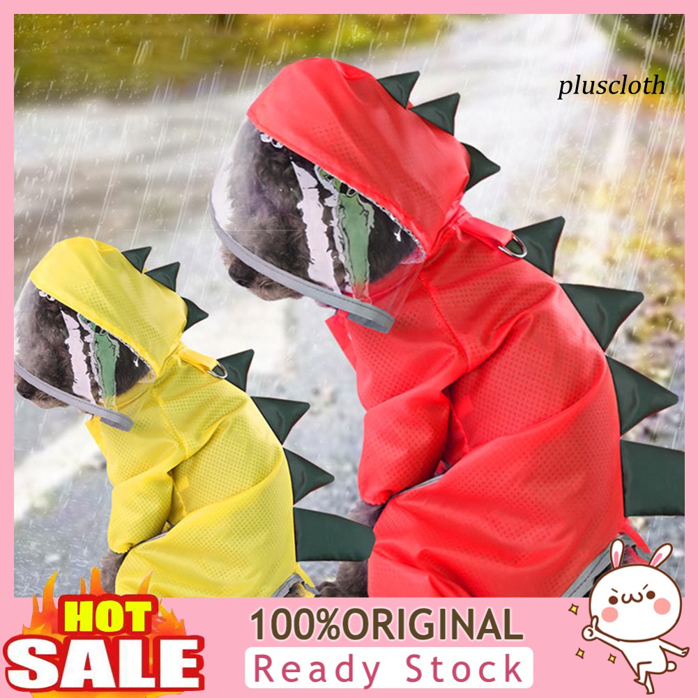 Áo mưa khủng long 4 màu sắc tùy chọn xinh xắn dành cho thú cưng