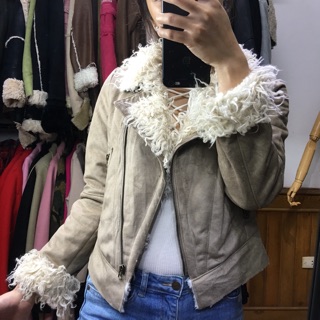 Áo khoác Da lộn hàn quốc