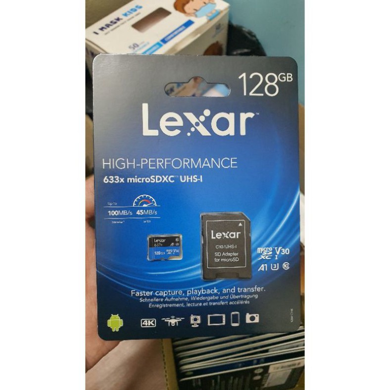 Thẻ nhớ MicroSD Lexar Class 10 U3 633x 95MB - Hàng phân phối chính hãng - Shop Phố Digital