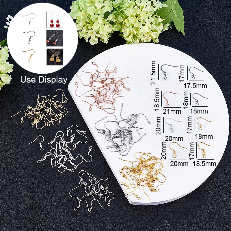 Set 50 ~ 100 móc bằng thép không gỉ 304 làm đồ trang sức bông tai thủ công