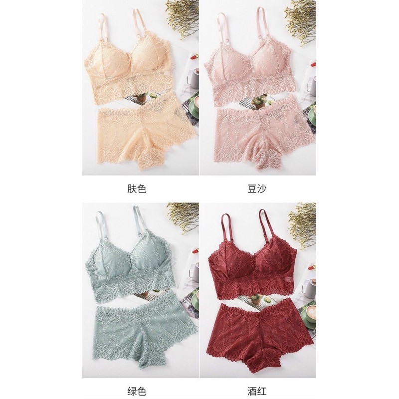 ♥️ Shop Uy Tín ♥️Bộ Bra ren không gọng mút nâng ngực siêu êm B569 Set Bralette abc91 | BigBuy360 - bigbuy360.vn
