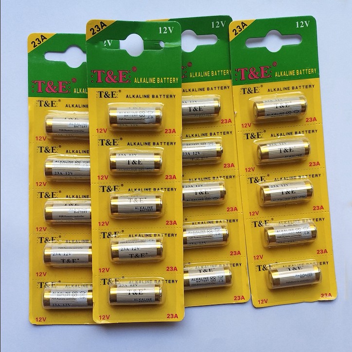 5 viên pin ALKALINE 23A 12V Pin điện áp cao cho Chìa khóa điện, điều khiển cửa cuốn, chuông cửa, báo động