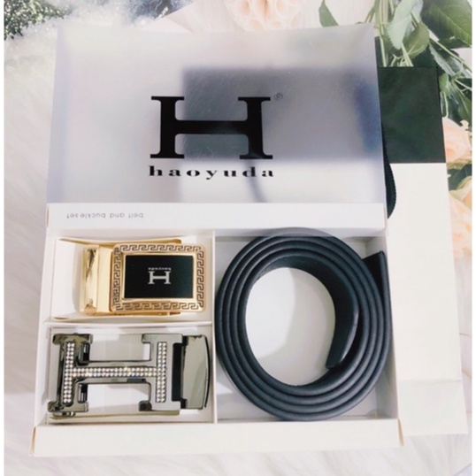 Thắt Lưng Nam [FULLBOX] Da Bò Thật Dây Lưng Nam COMBO Nguyên Set 2 Mặt Khóa Và 1 Dây Quà Tặng Sang Trọng Đẳng Cấp