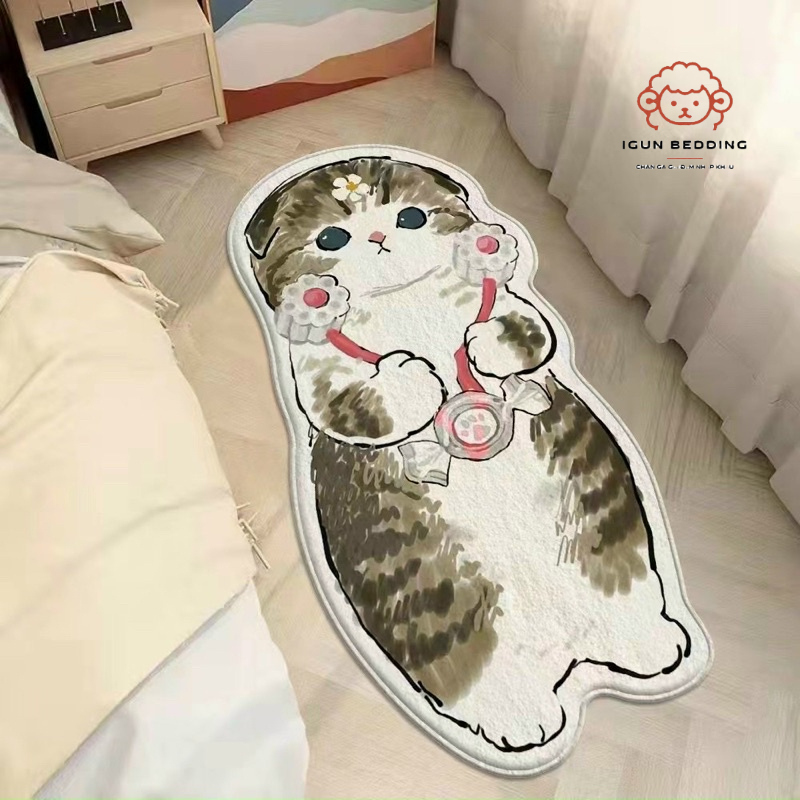 Thảm decor hình mèo IGUN BEDDING siêu đáng yêu