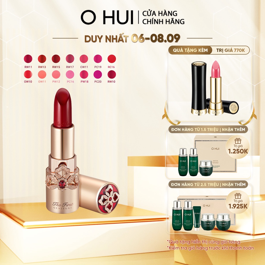 Son lì dưỡng ẩm ngăn lão hóa OHUI The First Geniture Lipstick 3.8g