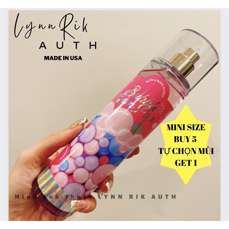 Auth_ BUBBLE GUM POP | ORANGE VANILLA TWIST | COTTON CANDY CLOUDS - Xịt Thơm Toàn Thân Body Mist Bath & Body Works