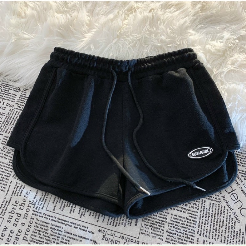 Quần Đùi Short Logo Dây Rút Tập Gym Chất Dày Đẹp Ulzzang- Quần Short Nỉ Phong Cách Cá Tính Năng Động Trẻ Trung