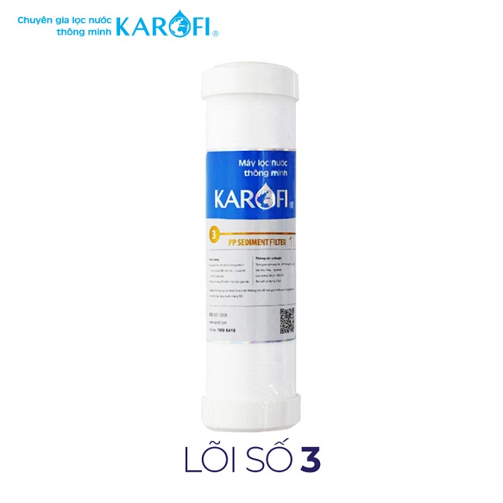 Lõi lọc nước số 3 RO Karofi - PP 1 Micron