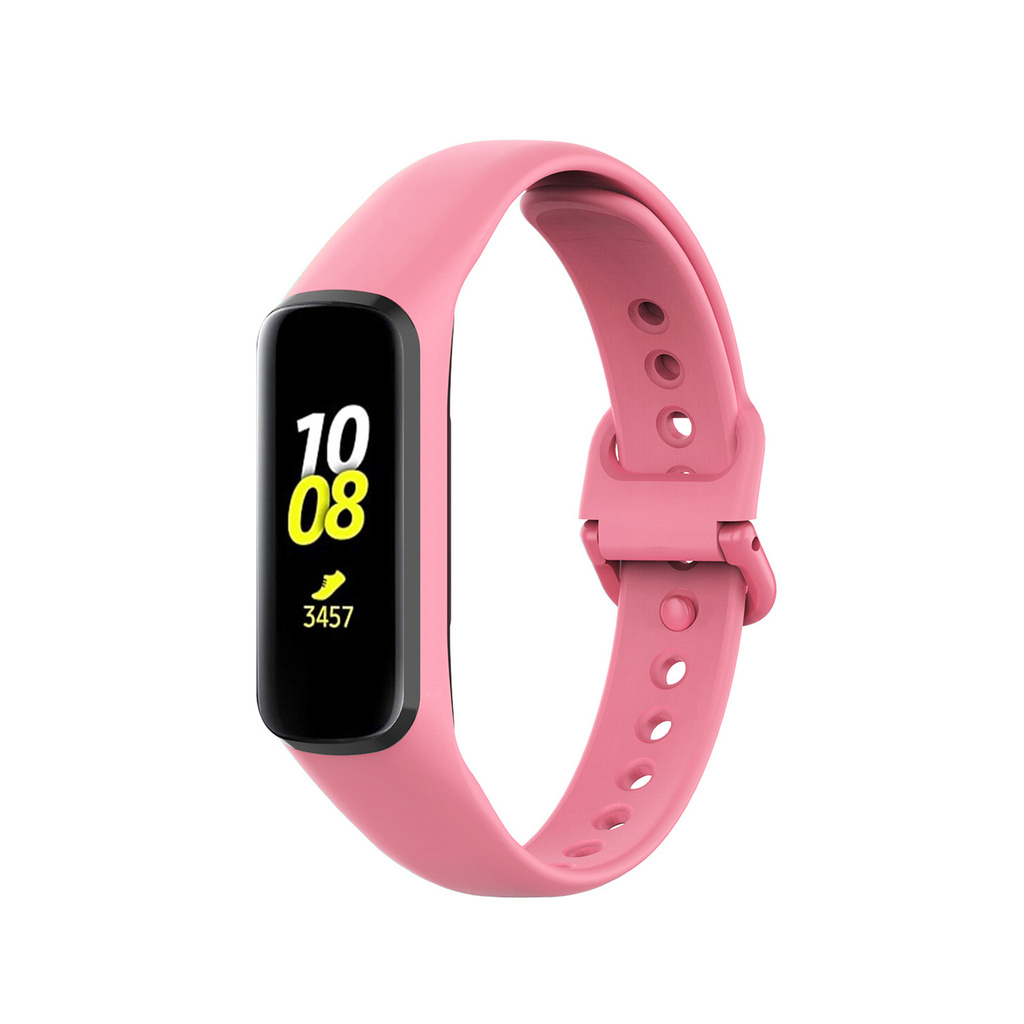 Dây Đeo Silicon Màu Trơn Cho Đồng Hồ Thông Minh Samsung Galaxy Fit 2