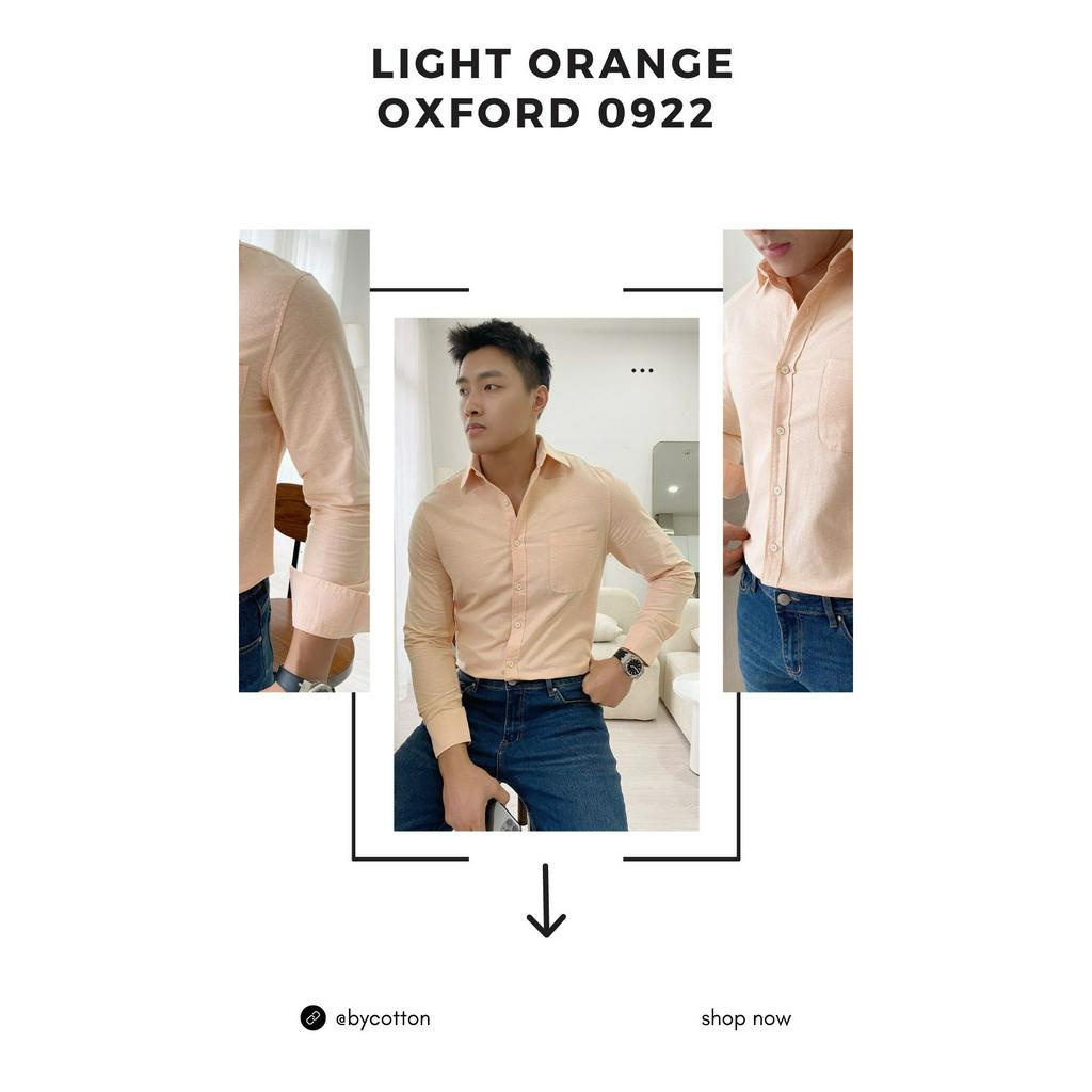 Áo Sơ Mi Nam Cao Cấp Trơn Light Orange Oxford 0922 BY COTTON