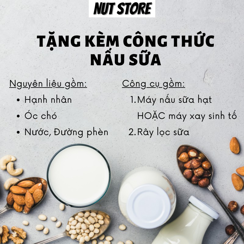 Combo hạt mix nấu sữa Nut Store tặng đường phèn