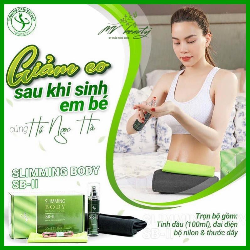 Bộ Ủ Nóng Quấn Bụng Tan Mỡ Giảm Eo Slimming Body Sb2, Đai Điện Cải Tiến Chính Hãng