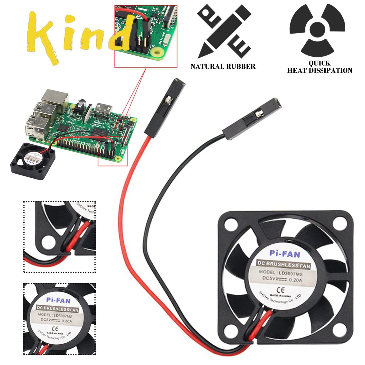 Quạt Tản Nhiệt 5v 3.3v Cho Raspberry Pi 4 B / 3b + / 3b / 2b / B + Cpu