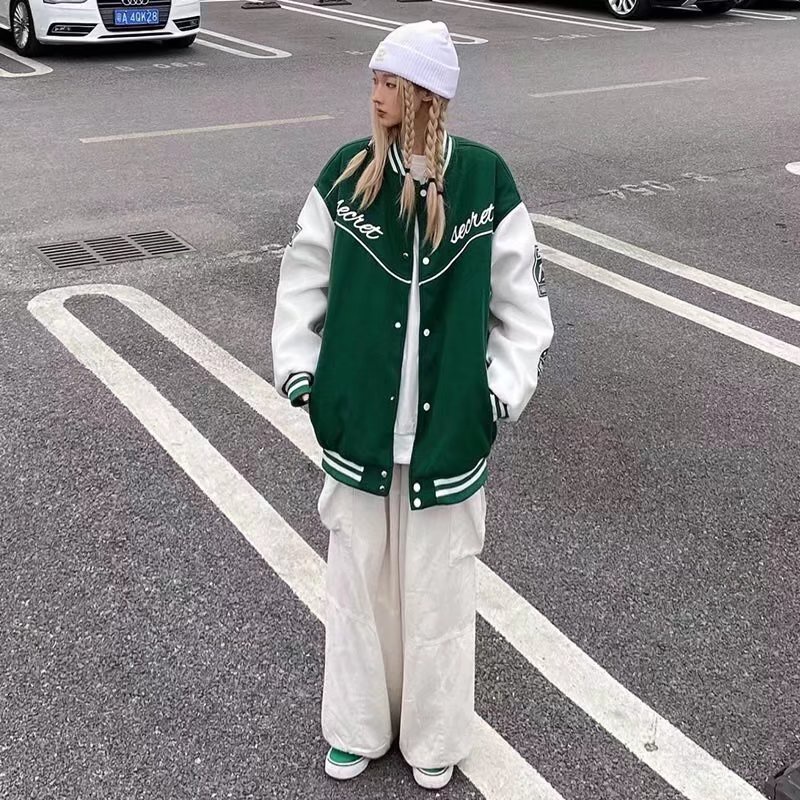 Áo khoác bóng chày nam mới áo Khoác Bomber thời trang nam Hàn Quốc cho nam vintage bigsize áo dài tay unisex top