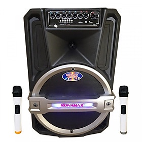 Loa kéo di động Ronamax T12, loa karaoke vỏ nhựa, bass 3 tấc, Hàng chính hãng