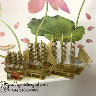 [Combo 3] Mô Hình Tàu Thuyền Gỗ Chở Hàng Trang Trí Phong Thủy để bàn làm việc - Le Belem Dài 20cm| Dài 27cm| Dài 32cm