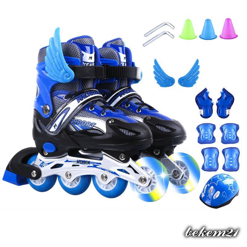 Giày trượt Patin trẻ em, người lớn Sports đủ size-Giày trượt patin thể thao + Bộ bảo hộ