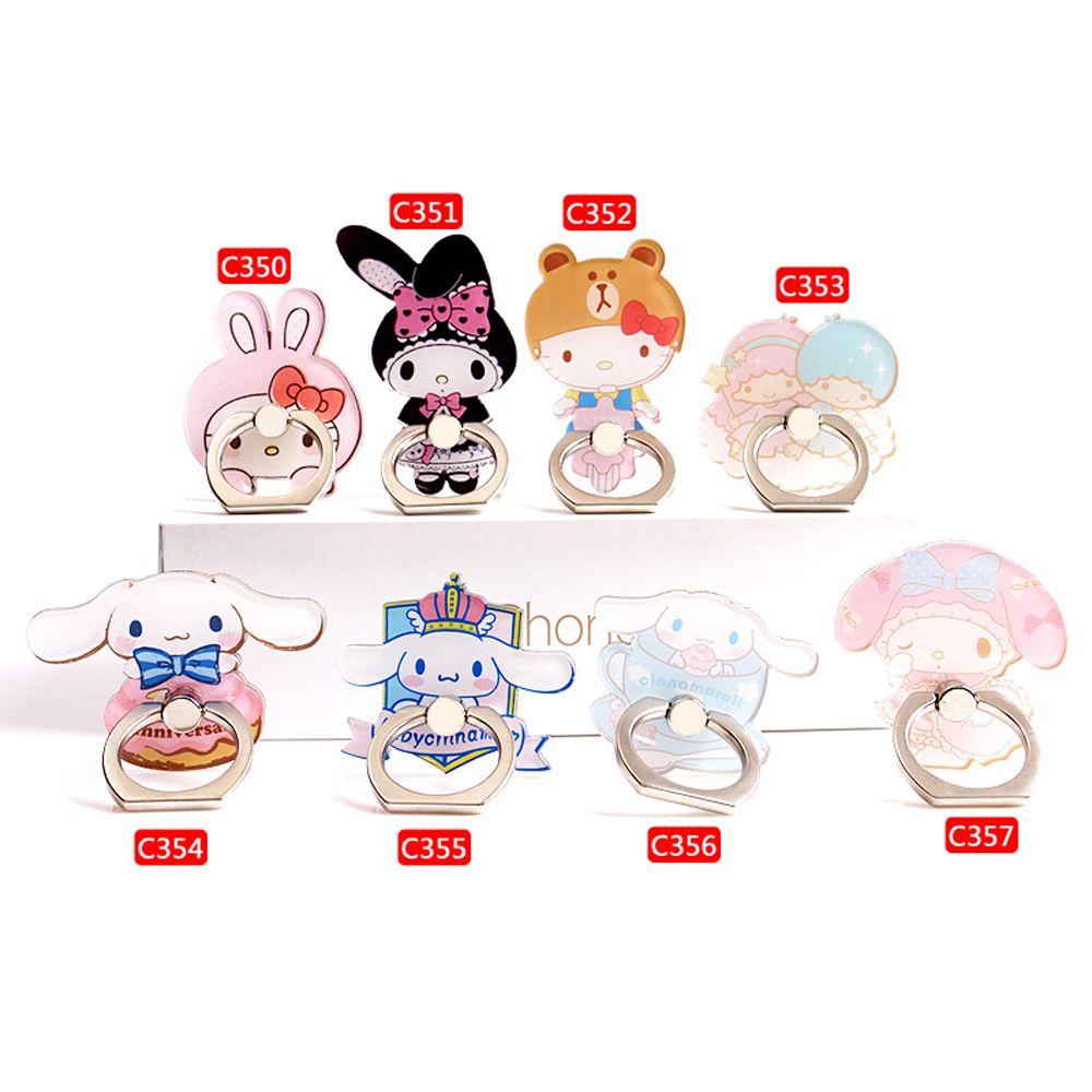 Glenes Nhẫn Đỡ Điện Thoại Bằng Acrylic Hình Melody Twins / Ngôi Sao Có Thể Gập Lại Chống Rơi