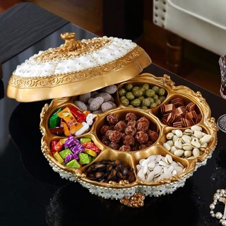 Khay đựng bánh mứt kẹo gắn đá cao cấp
