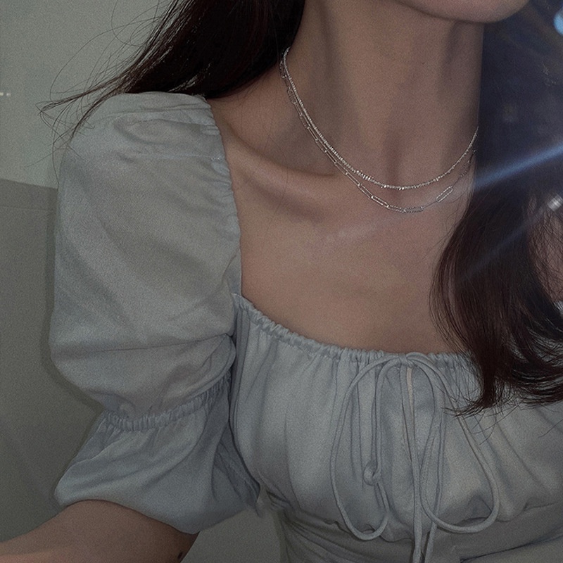 IF ME Bộ 2 Vòng Cổ Choker Kiểu Dáng Đơn Giản Thời Trang